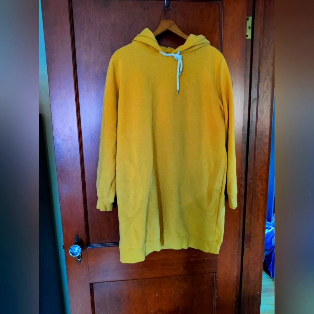 Gap Hooded Sweatshirt Dress in Honey Yellow 💛